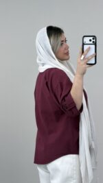 شومیز لینن مدل آدریل کد 010005 - Image 11