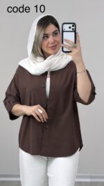 شومیز لینن مدل آدریل کد 010005 - Image 8
