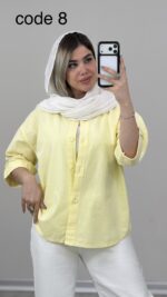 شومیز لینن مدل آدریل کد 010005 - Image 2