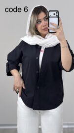 شومیز لینن مدل آدریل کد 010005 - Image 6