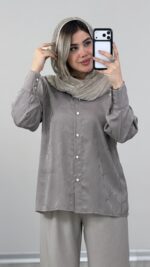 کت + شومیز + شلوار مزونی کد 010016 A-9 - Image 6