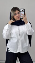 شومیز بند دار مدل ربکا کد 010018 A-8
