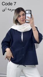 شومیز لینن مهفام کد 010015 A-18