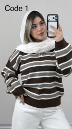 بلوز بافت یقه شکاری کد 010036 B-12 - Image 6