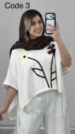 بلوز بوکله گل کد 010039 A-17