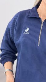 بلوز نیم زیپ و شلوار POLO کد 010199 A-9 - Image 3