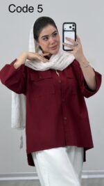 شومیز لینن هایده کد 010041 B-7