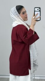 شومیز لینن هایده کد 010041 B-7 - Image 8