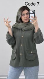 مانتو الیاف رزمینا کد 010144 - Image 3
