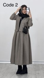 کت و دامن پاییزه غنچه کد 010147 B-15