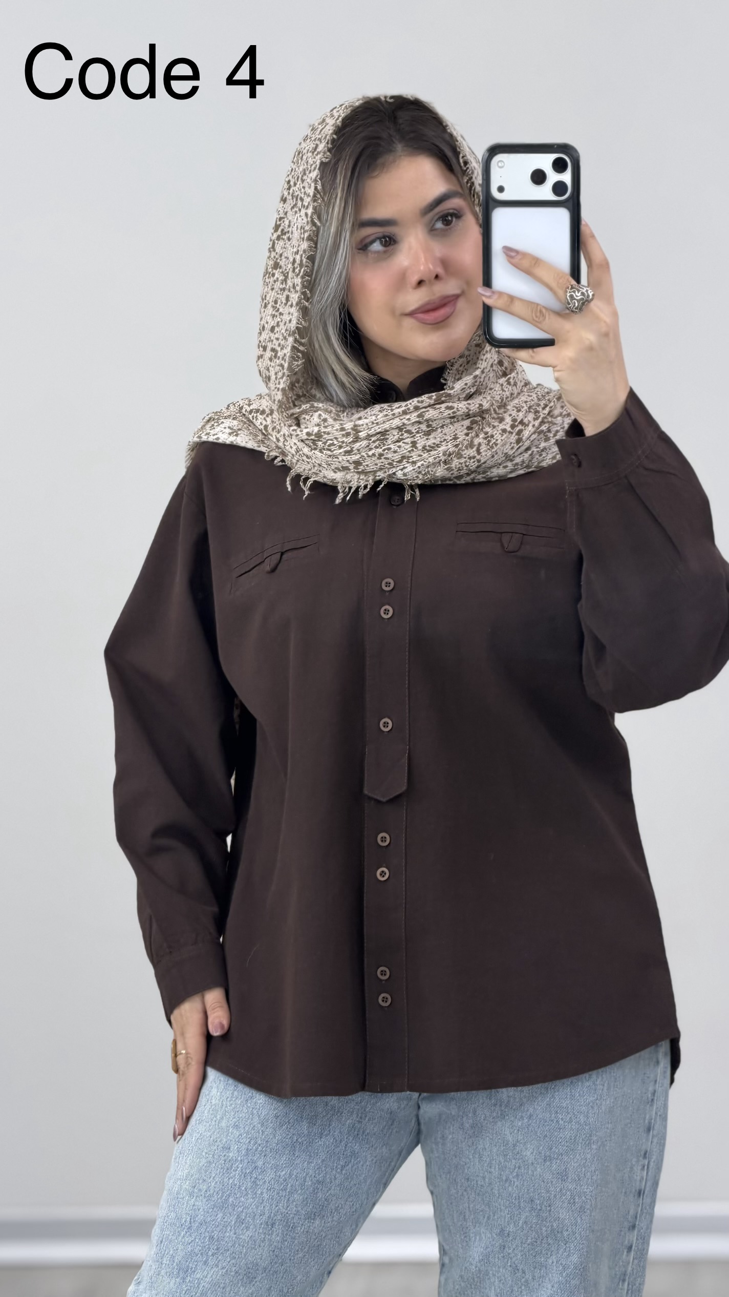 IMG_5145 شومیز لینن سیلوانا کد 010156 A-8 - Image 1