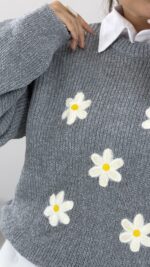 بلوز بافت بابونه کد 010173 B-9 - Image 2