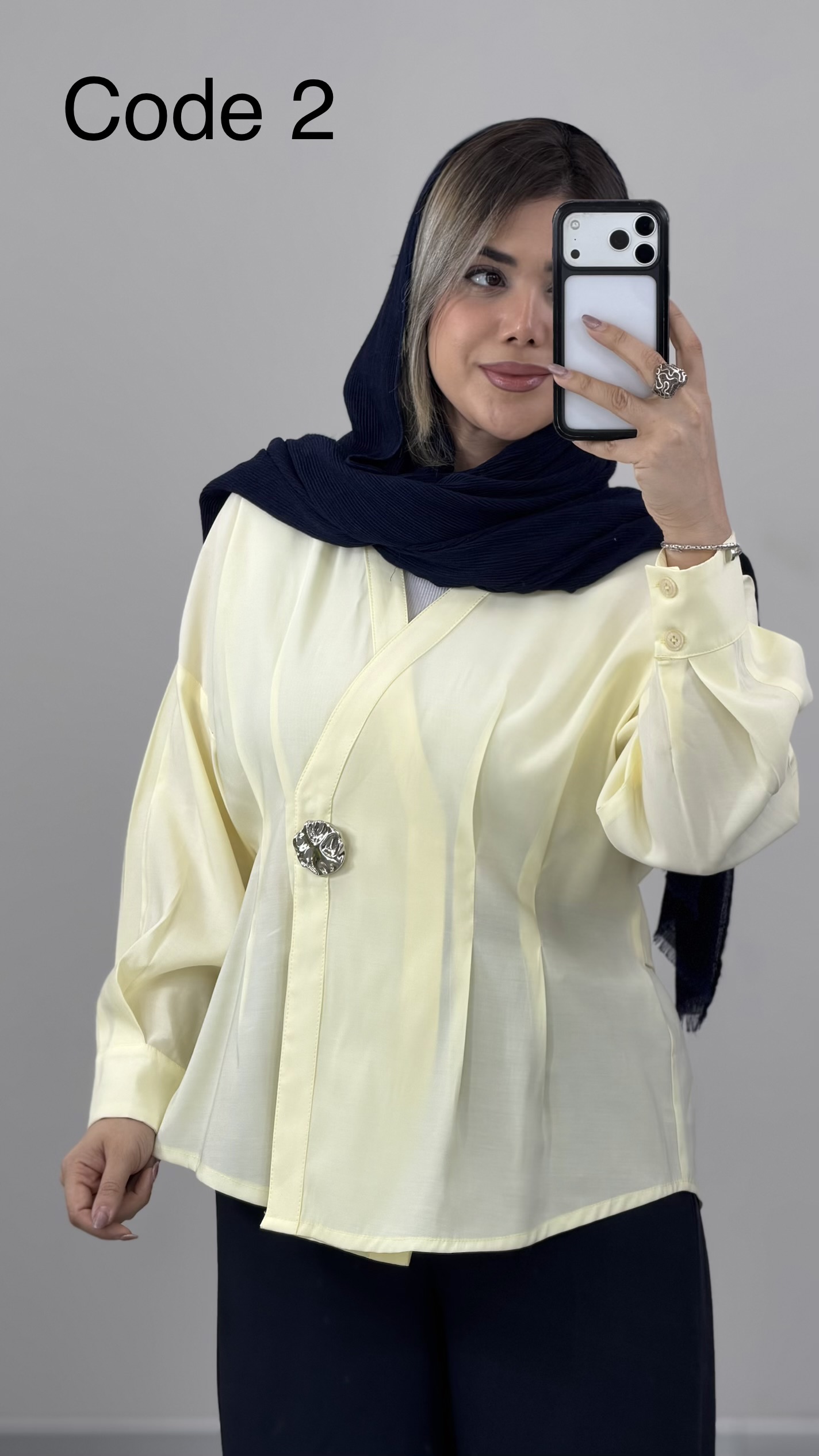 IMG_5420 شومیز سیلک آنایا کد 010169 A-19 - Image 1