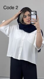 شومیز دوجیب سیلک کد 010073 A-2 - Image 7
