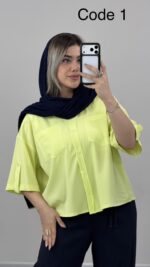 شومیز دوجیب سیلک کد 010073 A-2 - Image 4