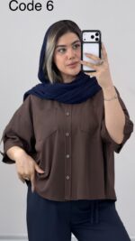 شومیز دوجیب سیلک کد 010073 A-2 - Image 3