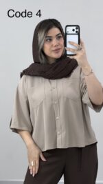 شومیز دوجیب سیلک کد 010073 A-2