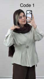 شومیز سیلک آنایا کد 010169 A-19 - Image 8