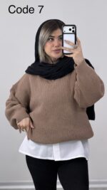 بلوز بافت نیم زیپ کد 010180 B-5 - Image 4