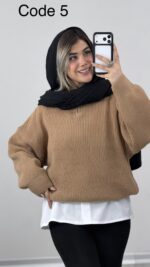بلوز بافت نیم زیپ کد 010180 B-5 - Image 8