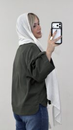 شومیز کتان مدل عطرین کد 010250 A-17 - Image 16