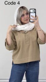 شومیز کتان مدل عطرین کد 010250 A-17 - Image 9