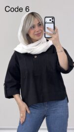 شومیز کتان مدل عطرین کد 010250 A-17 - Image 2