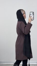 بارونی بلند کتان کد  A-9 010261 - Image 5