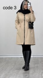 بارونی بلند کتان کد  A-9 010261
