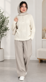 بلوز بافت وارداتی کد 010337 B-13 - Image 5