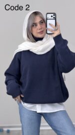 بافت یقه اسکی کد 010393 B-7 - Image 5