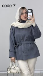 پالتو یقه ایستاده کد 010397 A-9 - Image 6