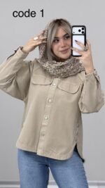 شومیز کتان آیسل کد 010319 A-16 - Image 2