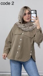 شومیز کتان آیسل کد 010319 A-16