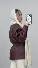 کاپشن چرم کمر کش کد 010330 B-15 - Image 8