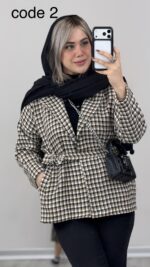 کت کمربنددار پیچازی کد 010364 A-9 - Image 3